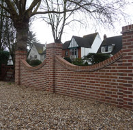New brick wall.